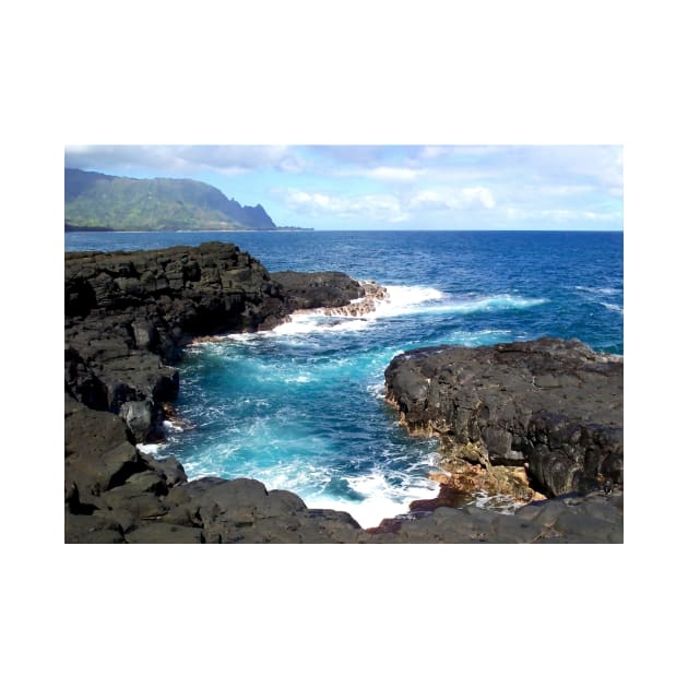 Blue Ocean Waters of Queens Bath on Kauai Hawaii by Scubagirlamy