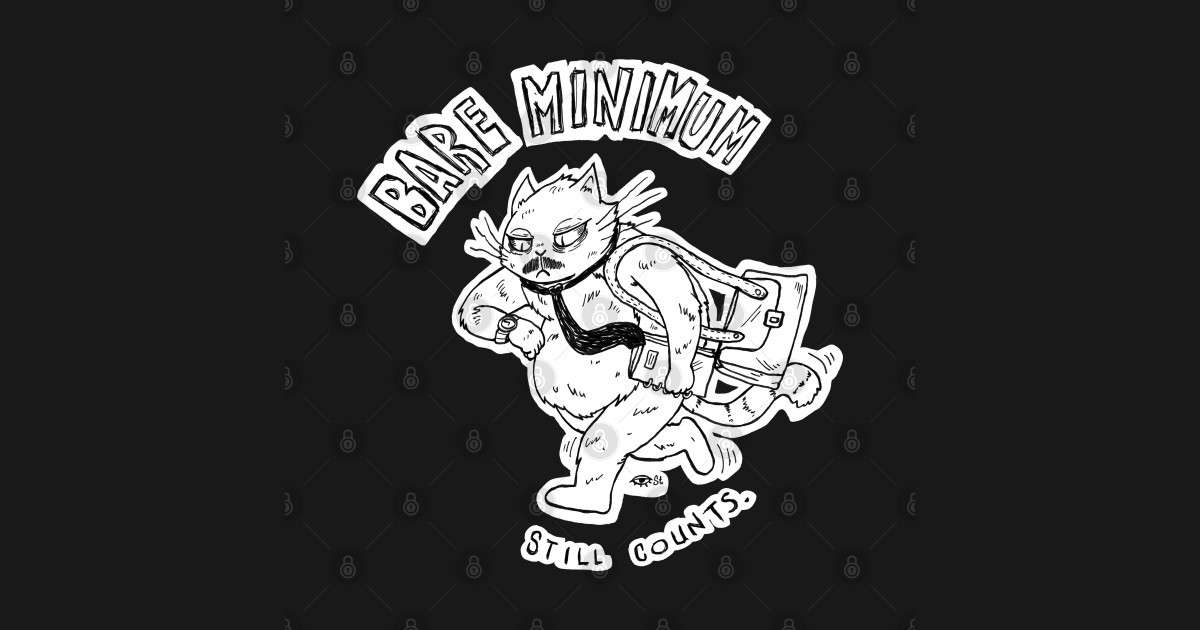 Bare Minimum Still Counts - Black - Mental Health Minimal Line Art ...