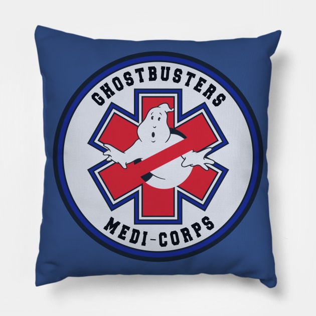 Ghostbusters Medi-Corps Faded Tee Pillow by Ghostbustersmedicorps