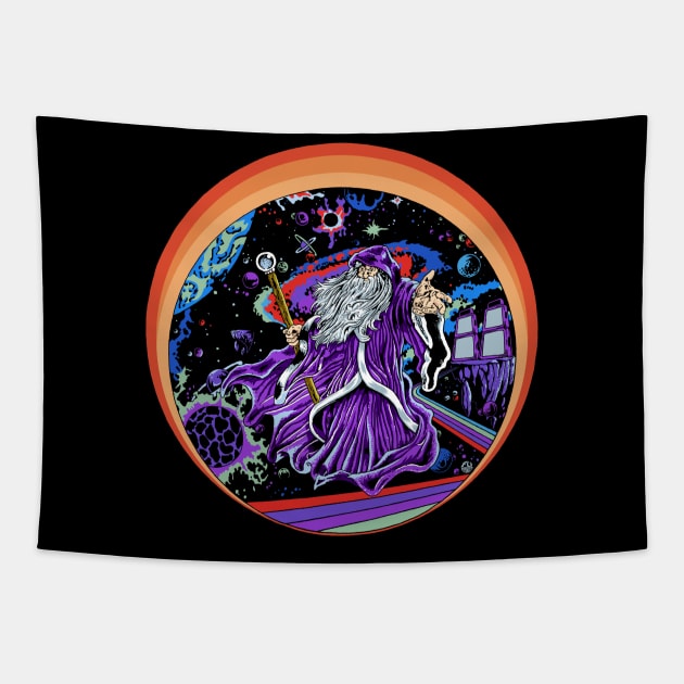 The Wizard Wizard Tapestry TeePublic