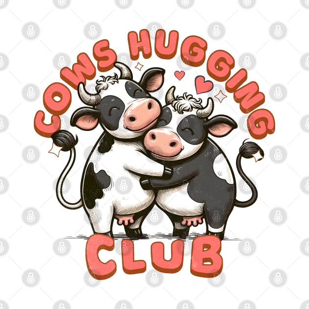 Cute Cows Love and Cows Hugging Club by alcoshirts