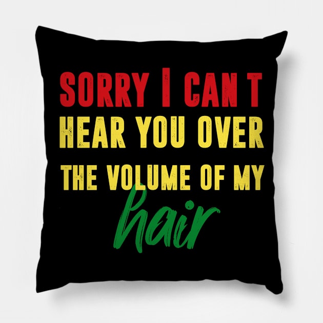 funny afro style saying Pillow by PhiloArt