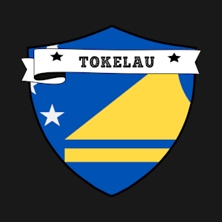 TOKELAU COUNTRY SHIELD, MINIMALIST TOKELAU FLAG, I LOVE TOKELAU , BORN IN TOKELAU , TOKELAU BADGE SHIELD T-Shirt