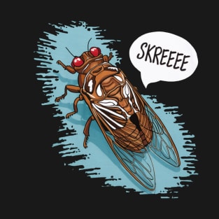 Entomology Cicada Noise Skreeee Brood Funny Cicada Fest 2024 T-Shirt