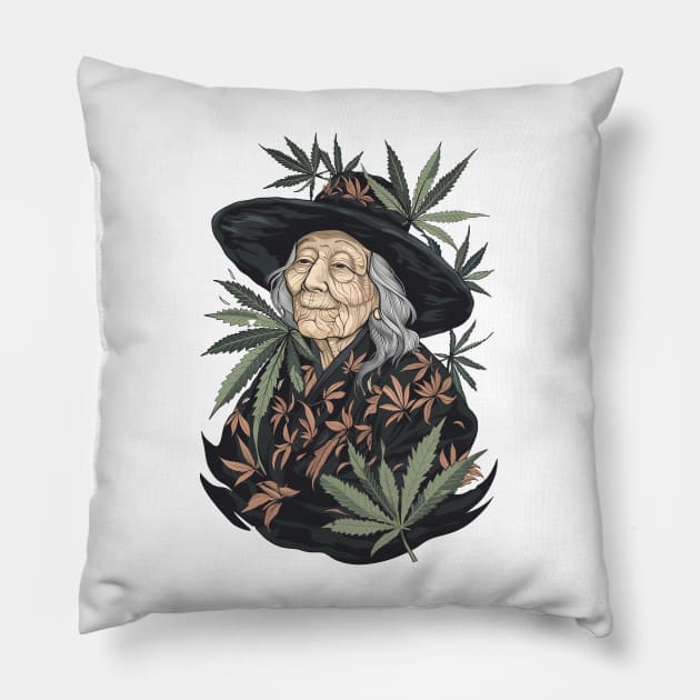 Weedy Grandma Pillow by loskotno