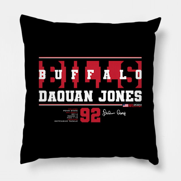 Jones - Bills - 2024 Pillow by keng-dela