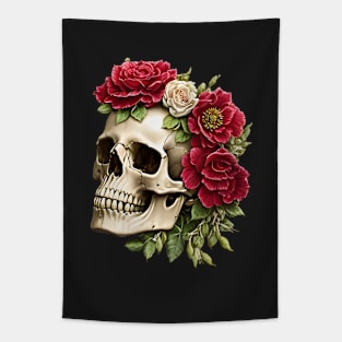 Sugar Skulls and Flowers Tapestry