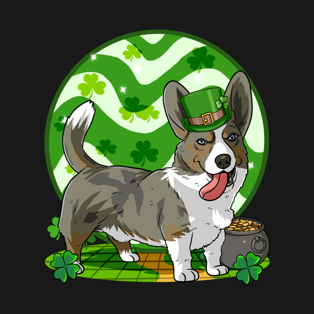 Cardigan Welsh Corgi Dog St Patricks Day Leprechaun by Noseking