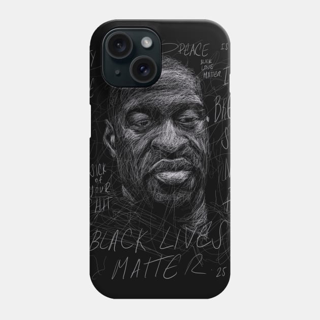 JUSTICE FOR GEORGE FLOYD Phone Case by Ilustronauta