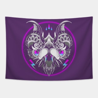 Retrowave Bat Tapestry