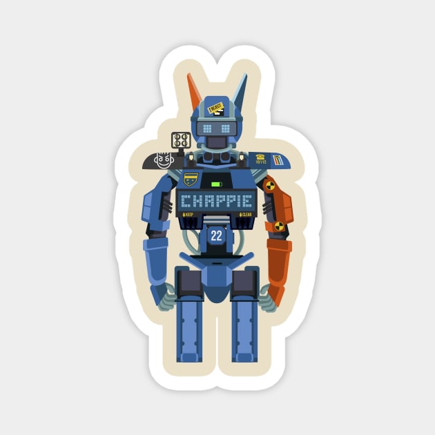 Chappie flat fanart Magnet by TIERRAdesigner