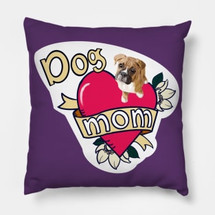 Boxer Dog Mom Tattoo Pillow