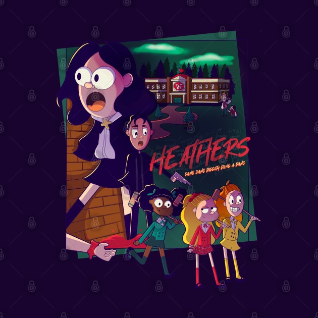 Heathers as a Cartoon by themunchkinboutique