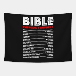 Emergency Bible Numbers Tapestry