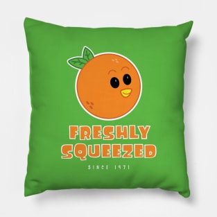 Freshly Squeezed Orange Bird Pillow