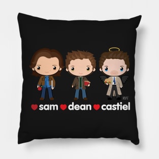 Love Sam, Dean & Castiel Pillow