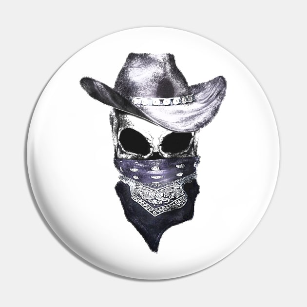 skull art, hat cowboy, bandanas, headband Pin by Collagedream