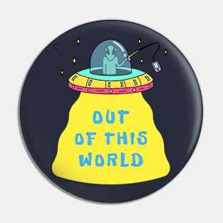 Out of this world Space alien stars Pin