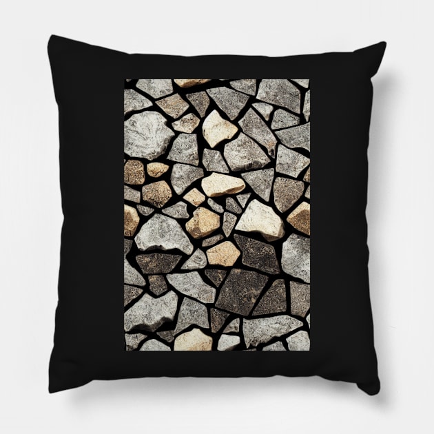 Granite Stones Pattern Texture #5 Pillow by Endless-Designs