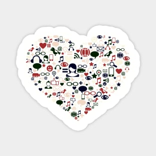 Design a social heart network Magnet