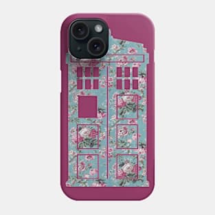 Floral Police Box Phone Case