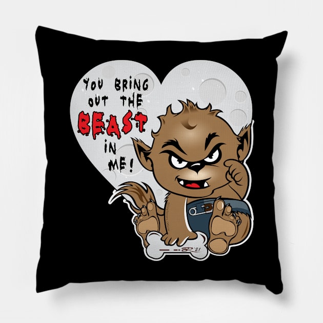 Wolfie Beast Pillow by TinyTerrors