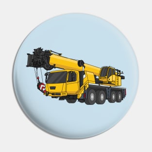 Crane truck cartoon illustration Pin