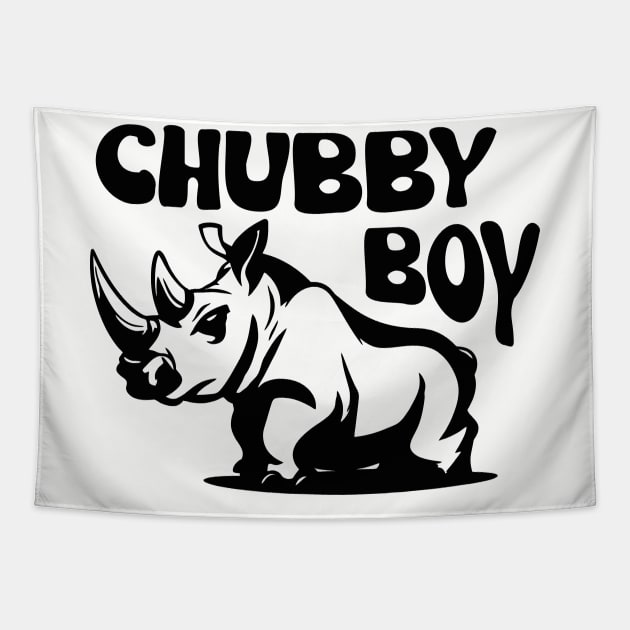 Chubby boy \\ Rhinoceros Tapestry by Nana On Here