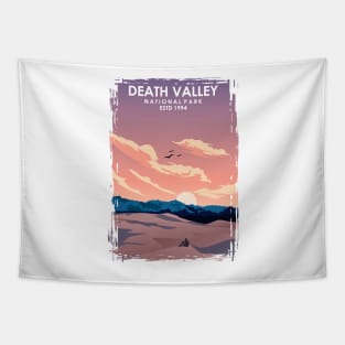 Death Valley Vintage Minimal National Park Travel Poster Tapestry