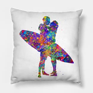 Surfer couple Pillow