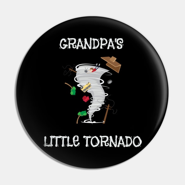 Cute Grandpa's Little Tornado Kids Pin by theperfectpresents