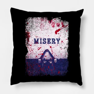 Horror and Heartache Misery Movie Tee Pillow