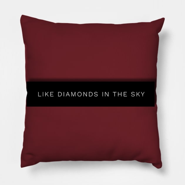 Diamonds in the sky Pillow by Pop on Elegance