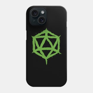 Chaotic Green Dice - D20 for roleplayers Phone Case