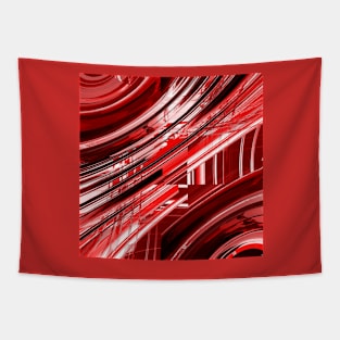 Red diagonals and waves Tapestry