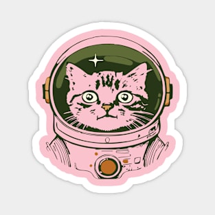 cat in space kitten funny Magnet