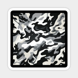 Black White Camo Magnet