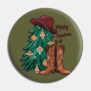 Western Christmas, Country Christmas, cowboy boots and hat, Christmas tree okay Pin