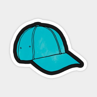 Light Blue Baseball Hat Magnet