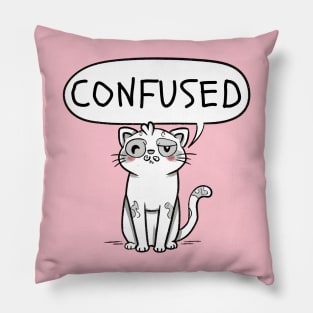 Confused Cat Pillow