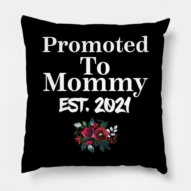 Promoted To mommy Est 2021 Shirt New mommy Christmas Pillow by Design stars 5