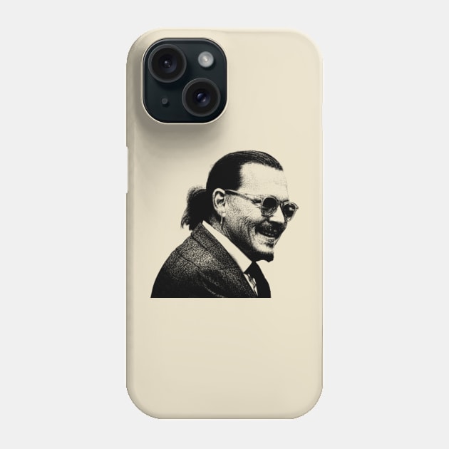 amber heard johnny depp Smile Black Phone Case by mosatu