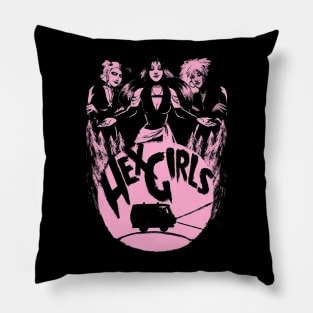 hex girls pink Pillow