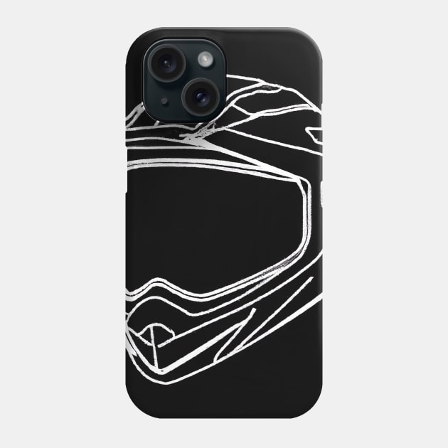 Motorcycle Helmet Phone Case by maxcode