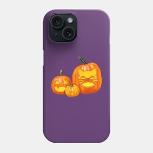 Another Jack-O-Lantern Trio (Purple) Phone Case