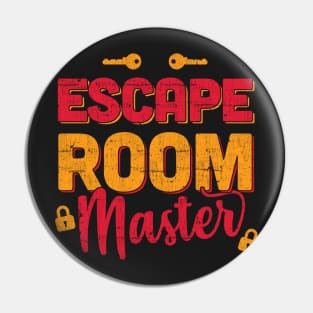 Escape Room Master Puzzle Game Escaping Team design Pin