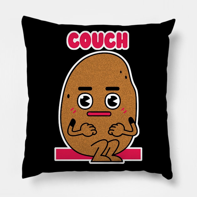 Russet, Idaho, Red, Yams, Sweet and Couch Potato Pillow by TJWDraws