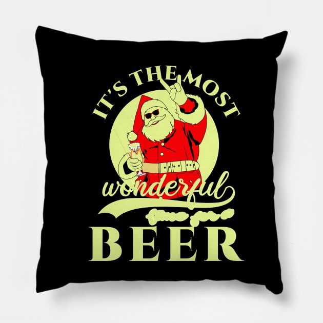 It’s the most wonderful time for a beer Pillow by BAB