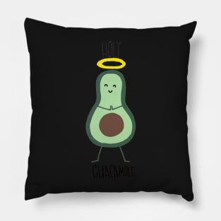 Holy Guacamole Pun Sticker Pillow