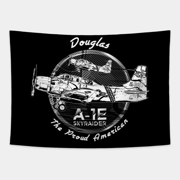 Douglas A-1 Skyraider Tapestry by aeroloversclothing